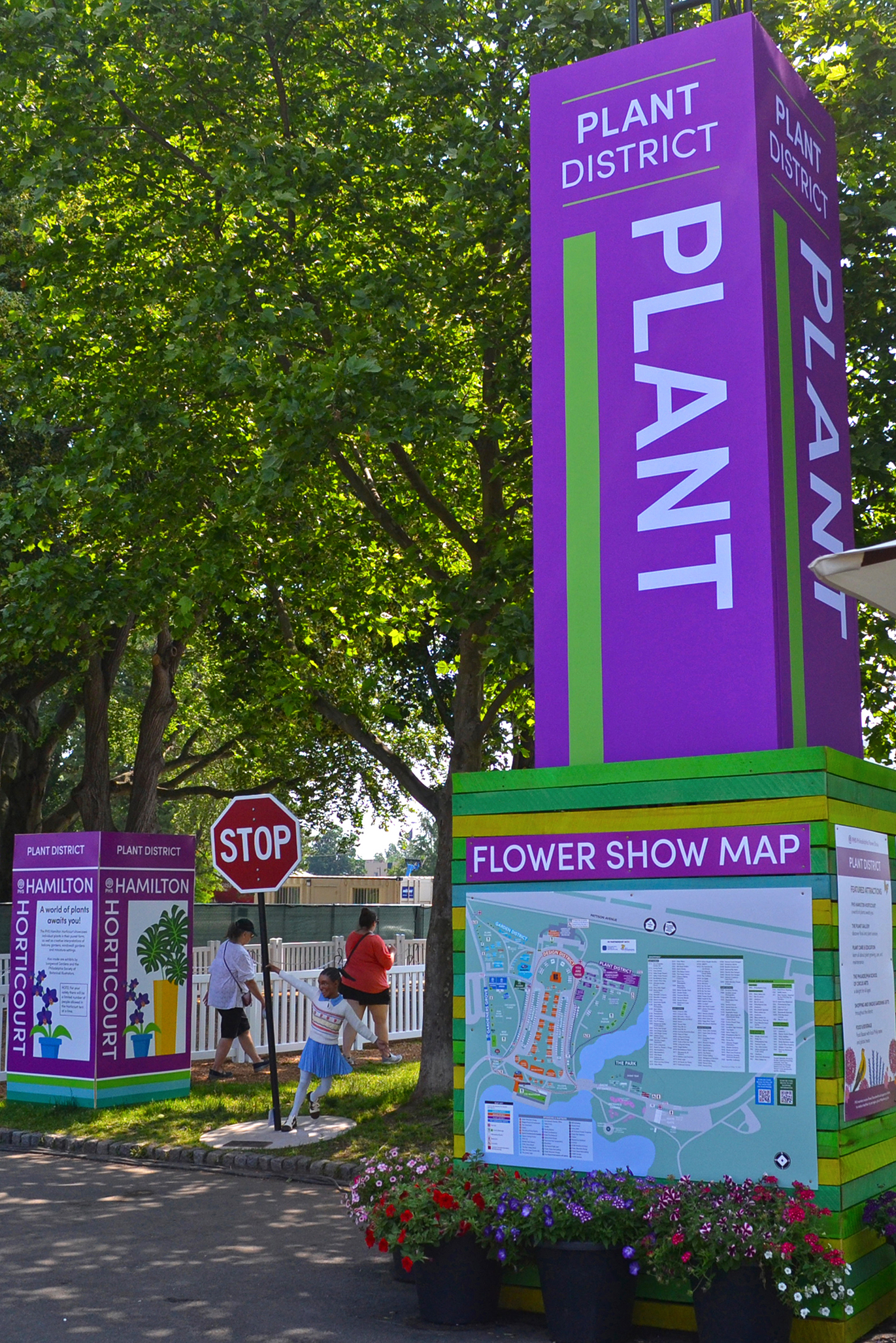Plant District signage at the 2021 PHS Philadelphia Flower Show.