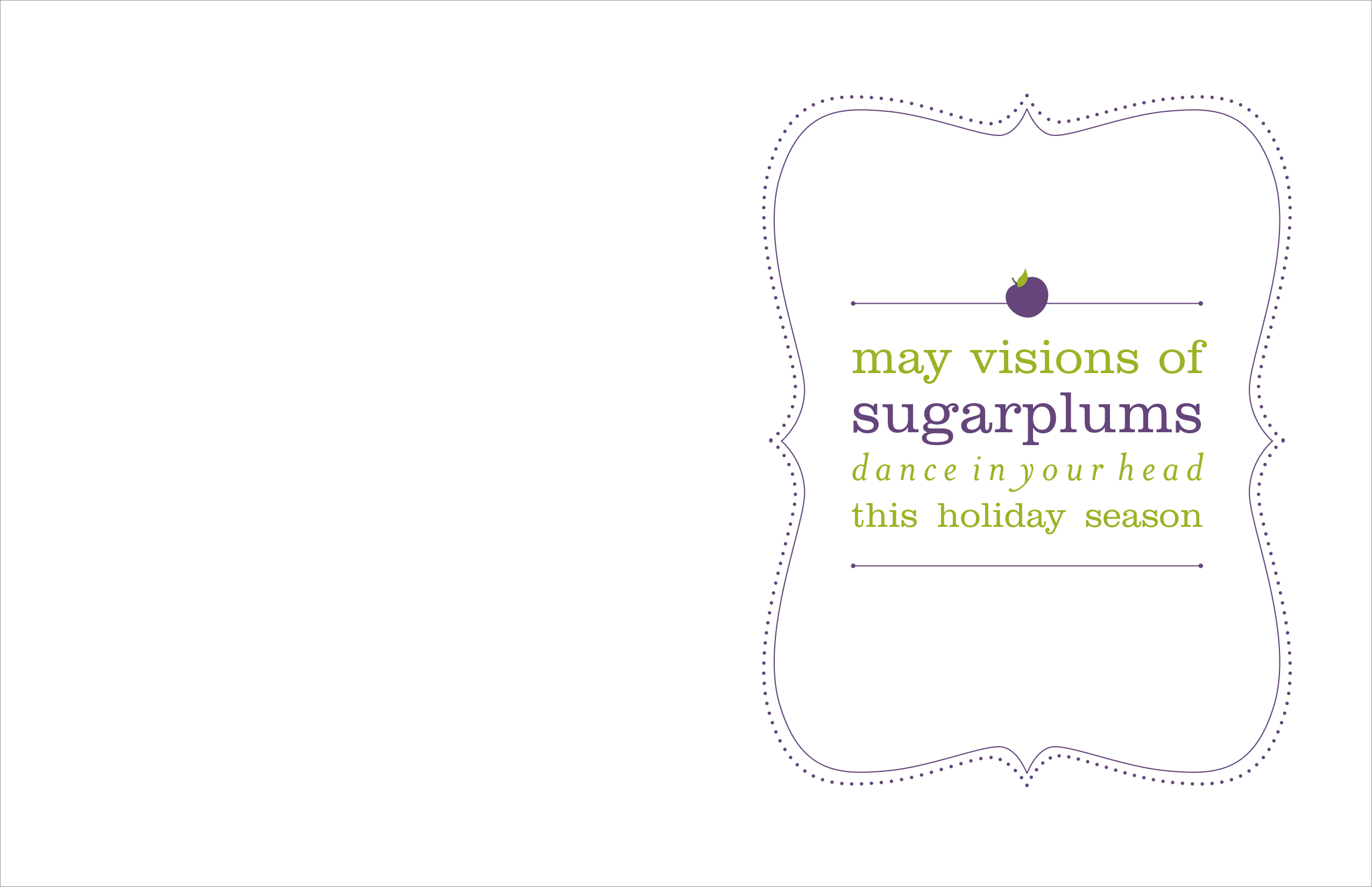 Interior of my 2013 holiday card.