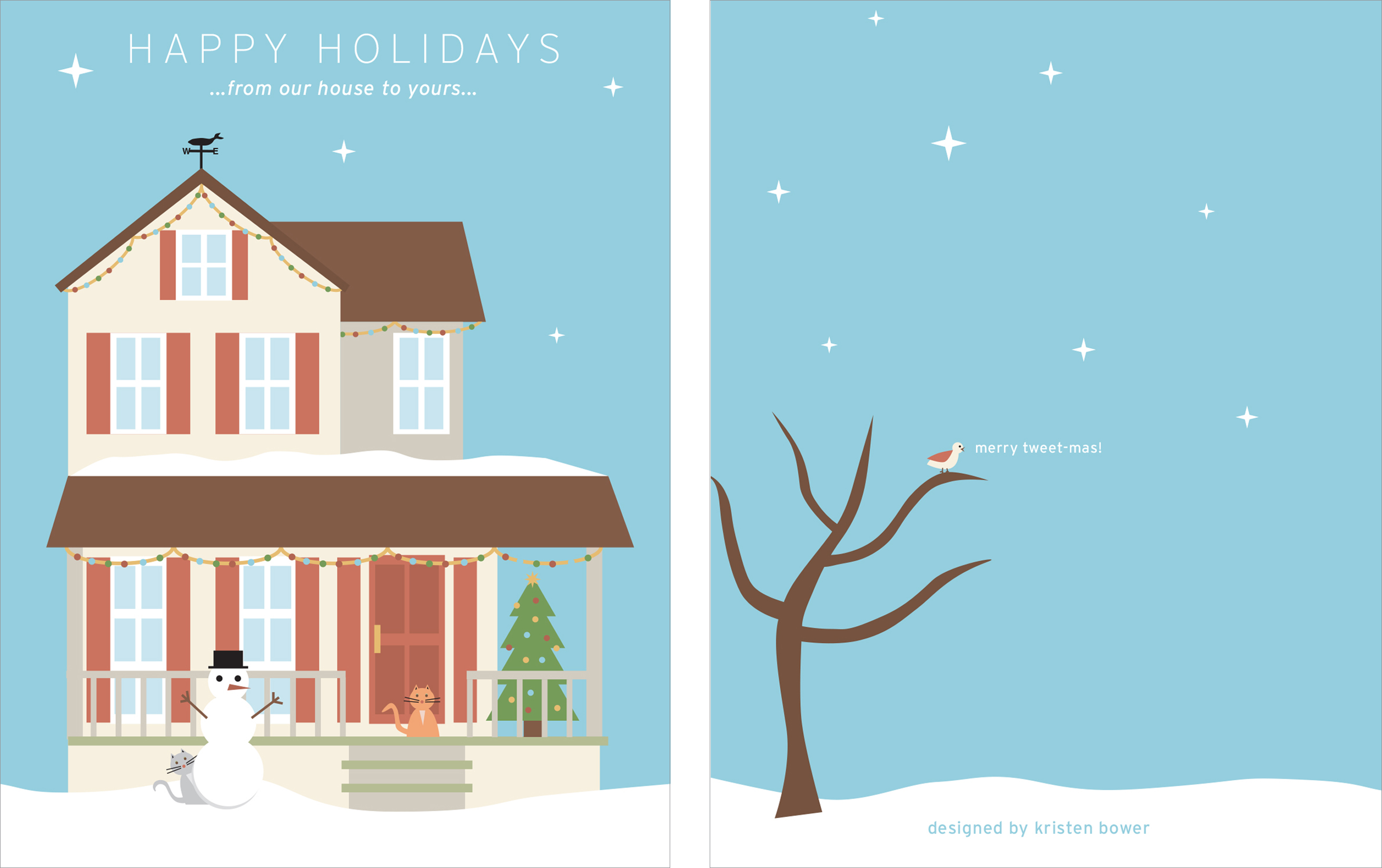 Cover and back cover of my 2011 holiday card.