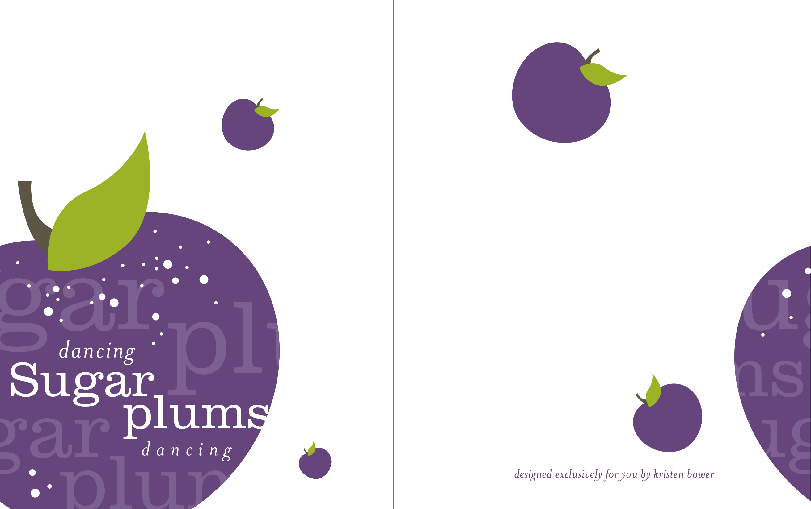 Cover and back cover of my 2013 holiday card.