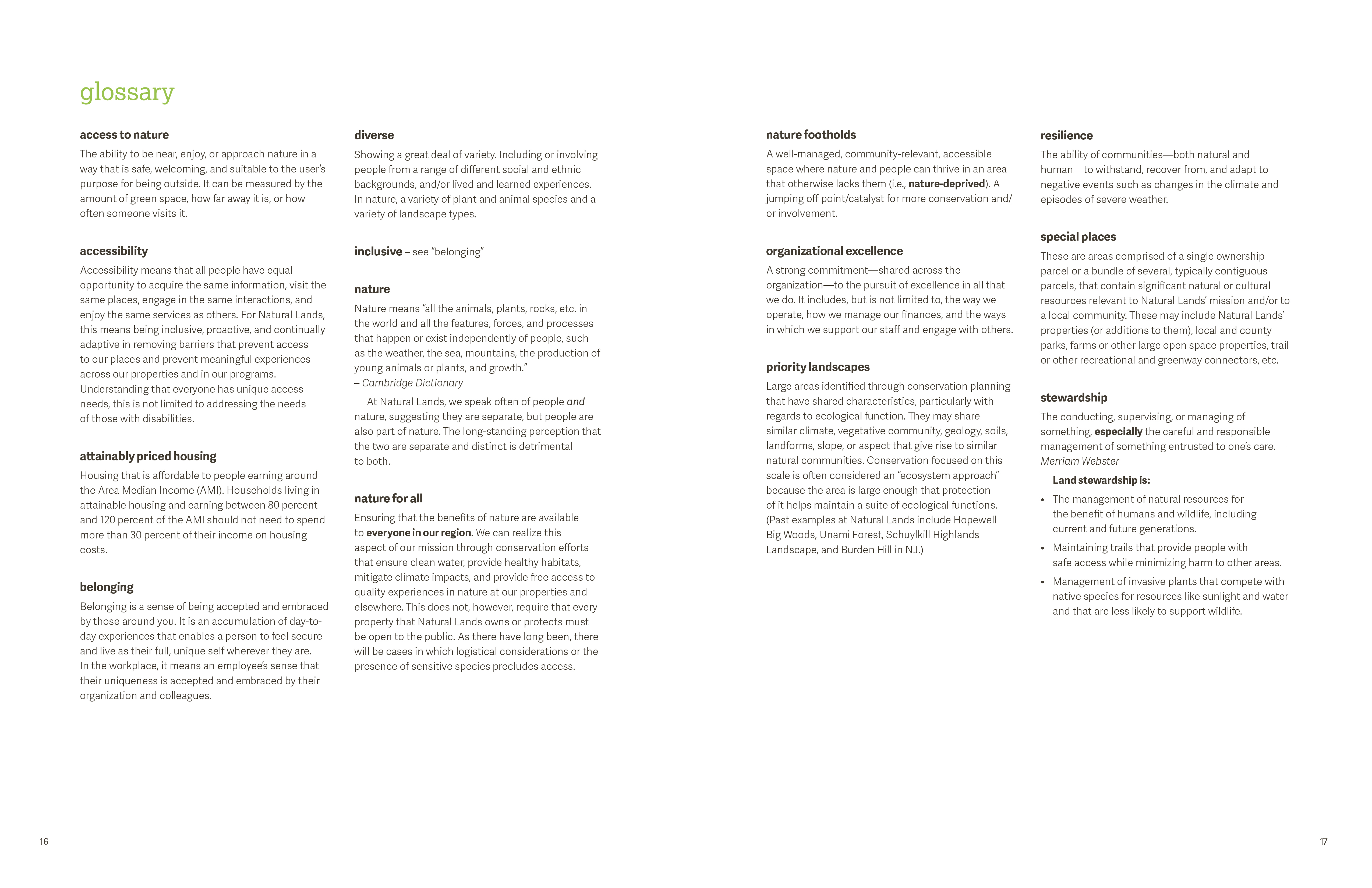 Pages 16-17 of Natural Lands’ 2025-30 Strategic Plan.